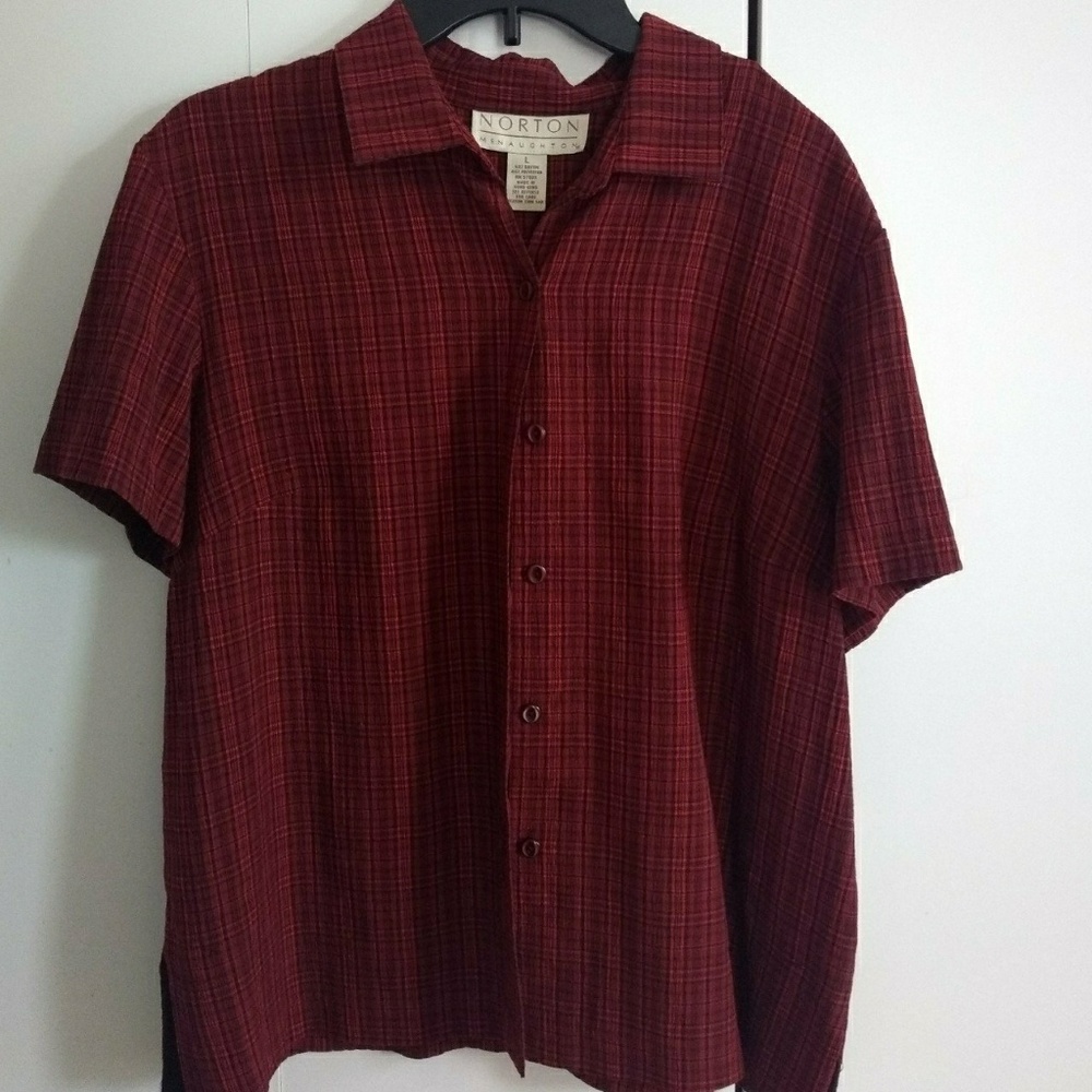 Plaid top button down - Picture 2 of 3
